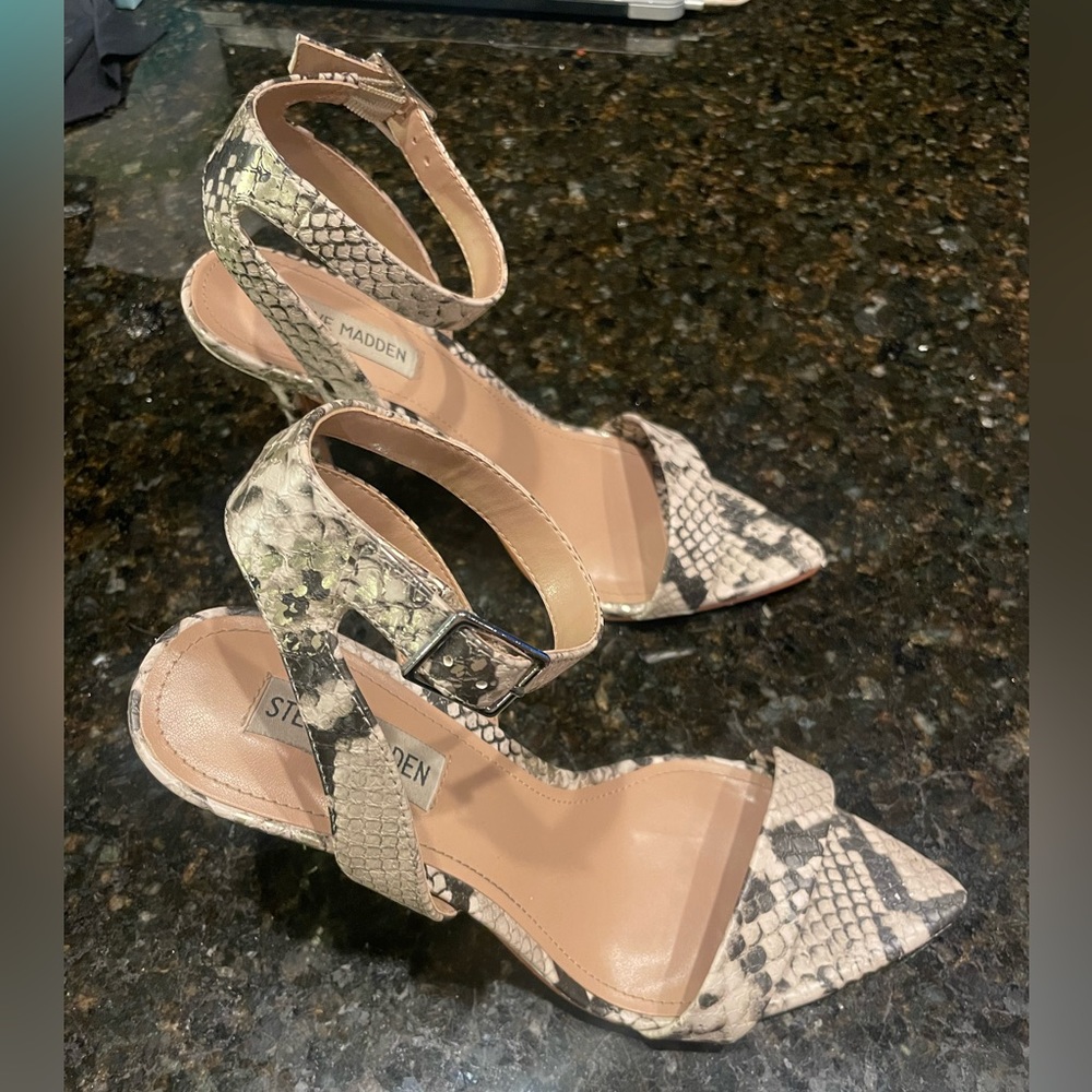 Steve Madden snake print heels